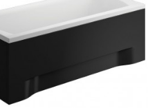 Obudowa akrylowa do wanny prostokątnej - front 190x58 cm , czarna