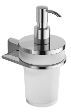 KOBO Dozownik do mydła w płynie , wiszący , chrom/szkło