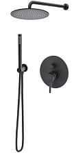 FUTURO Zestaw natryskowy podtynkowy z baterią , deszczownica 30 cm , czarny