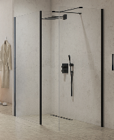 NEW MODUS BLACK Kabina walk in , narożna 90/100/30