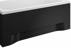 Obudowa akrylowa do wanny prostokątnej - front 160x52 cm , czarna