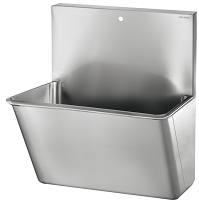 Umywalka chirurgiczna 70 cm , wysoka ścianka 45 cm , z 1 otworem , stal nierdzewna