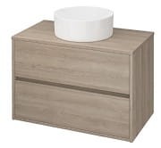 CREA Szafka wisząca z blatem uniwersalnym 80 cm , dąb