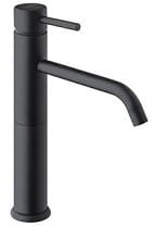 FUTURO Bateria umywalkowa 30 cm , bez korka ,wylewka zagięta , czarna