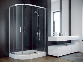 BESCO Modern Kabina prysznicowa 185x80x100 cm asymetryczna