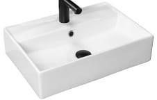 VALERIA N Umywalka nablatowa 50,5x35,5 cm , z otworem na baterię , biała