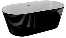 UZO Wanna akrylowa wolnostojąca 160 x 80 cm , czarny połysk