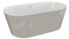 UZO Wanna akrylowa wolnostojąca 160 x 80 cm , popiel