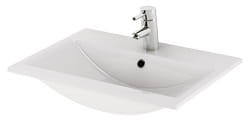 ZURO Umywalka konglomeratowa z otworem , 80 cm , prostokątna biała