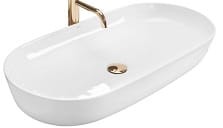 CLEO Umywalka nablatowa 81x41 cm , biała