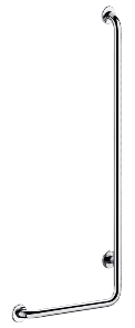 Poręcz natryskowa w kształcie litery „L” Ø32, H. 1150 mm , model lewy , Inox błyszczący