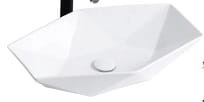 VEGAS Umywalka nablatowa 57x37 cm , śnieżnobiała