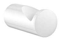 Wieszak ścienny na ubranie, pojedynczy , epoksyd biały