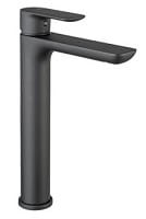 SLATE BLACK Bateria umywalkowa 28,5 cm z korkiem , czarna