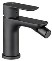 SLATE BLACK Bateria bidetowa 14 cm z korkiem , czarna