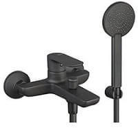 SLATE BLACK Bateria wannowa z zestawem prysznicowym , czarna