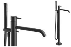 MAIRA BLACK Bateria wannowa wolnostojąca , czarna