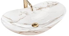 ROYAL LAVA Umywalka nablatowa 60x36 cm , imitacja kamienia