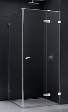 EVENTA Kabina prostokątna 90x80 cm L , uchylne , ścianka stała