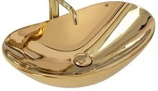 ROYAL GOLD Umywalka nablatowa 60x36 cm , złota