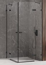 AVEXA BLACK Kabina prostokątna 80x100 cm , 2 drzwi uchylne , czarna