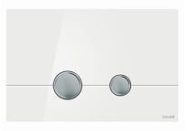 STERO Przycisk spłukujący , białe szkło