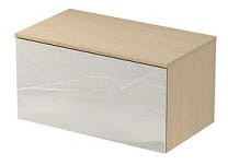 INVERTO Szafka z blatem 80 cm , stone/dąb