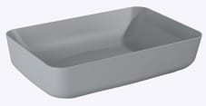 NOMIA Umywalka ceramiczna , nablatowa , 50x39 cm , light grey mat