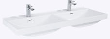MAXXI Umywalka ceramiczna , meblowa 121 cm duo , biała