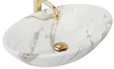 PAMELA SHINY AJAX Umywalka nablatowa 53x33cm , imitacja kamienia