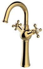 BESCO Retro I Bateria umywalkowa , złota