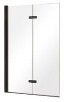 BESCO Lumix Parawan nawannowy P/L dwuskrzydłowy 100x145 cm , czarny matt