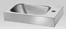 LAVANDO Umywalka do WC, 45x30 cm z otworem z prawej , stal nierdzewna