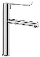 SECURITHERM Bateria do umywalki z regulatorem ciśnienia , H.180 mm , ruchoma wylew inox