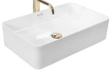 BERTA 55 Umywalka nablatowa 56x35,5 cm , biała