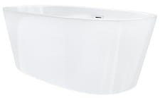 SALINA Wanna wolnostojąca 160x75 cm z wykończeniem białym
