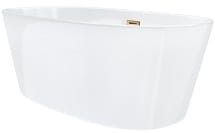 SALINA Wanna wolnostojąca 160x75 cm z wykończeniem różowe złoto