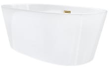 SALINA Wanna wolnostojąca 160x75 cm z wykończeniem złotym