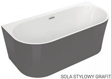 SOLA Wanna wolnostojąca przyścienna 160 x 75 cm , grafit