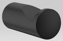 Wieszak ścienny na ubranie, pojedynczy , czarny matowy