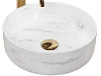 SAMI NATURE MARBLE  Umywalka nablatowa 36x36cm , imitacja kamienia