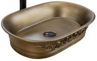 WILMA RUSTIC Umywalka nablatowa 55x38 cm , miedziany