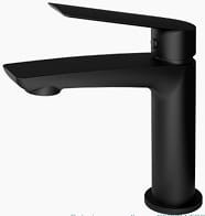 DESSO NERO Bateria umywalkowa stojąca , niska , bez korka , czarna