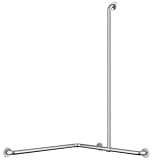 Poręcz natryskowa poziomo-pionowa Ø32 , przesuwna , Inox satynowy