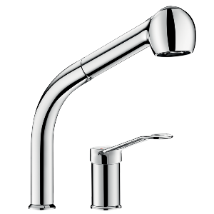 SECURITHERM Bateria  umywalkowa i wannowa z kolumną, z wyciąganą słuchawką,  z regulatorem ciśnienia