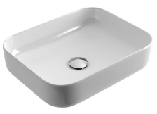 CORI Umywalka nablatowa 51x40 cm , prostokątna , biała