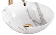 STELLA AIAX SHINY Umywalka nablatowa 36 cm , imitacja kamienia
