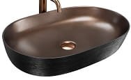 CLEO Copper Bush / Black Umywalka nablatowa 61x41 cm , miedziany/czarny