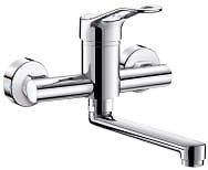 Mechaniczna bateria ścienna do umywalki z regulatorem ciśnienia , L.150, mimośrody stand.