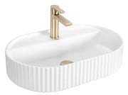 MARCELA 60 Umywalka nablatowa 60x37 cm , biała